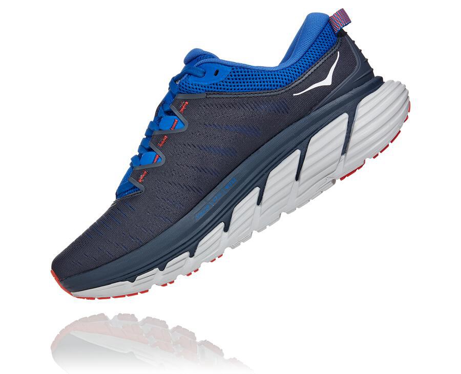 Tenis Hoka One One Masculino Pretas/Azuis - Gaviota 3 - 934-WQCFME